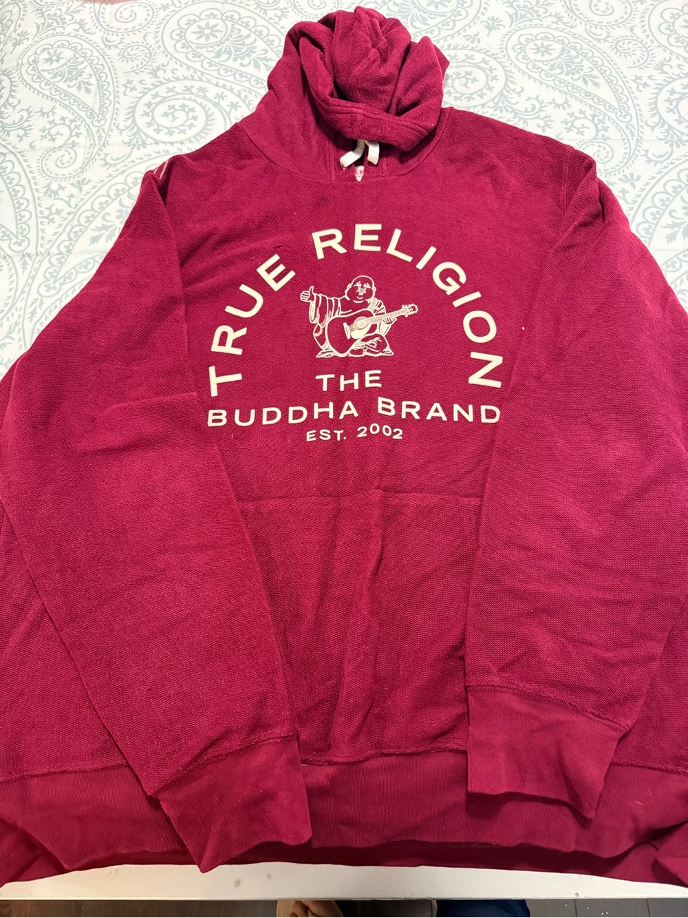 True Religion Berry Graphic Pullover Hoodie